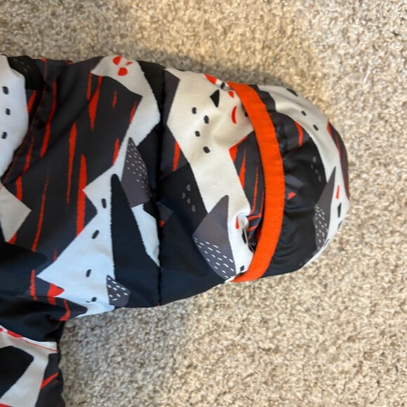 Columbia Baby Black and Orange Puffer Bunting Suit Down Filled 3-6 months winter - Picture 5 of 10